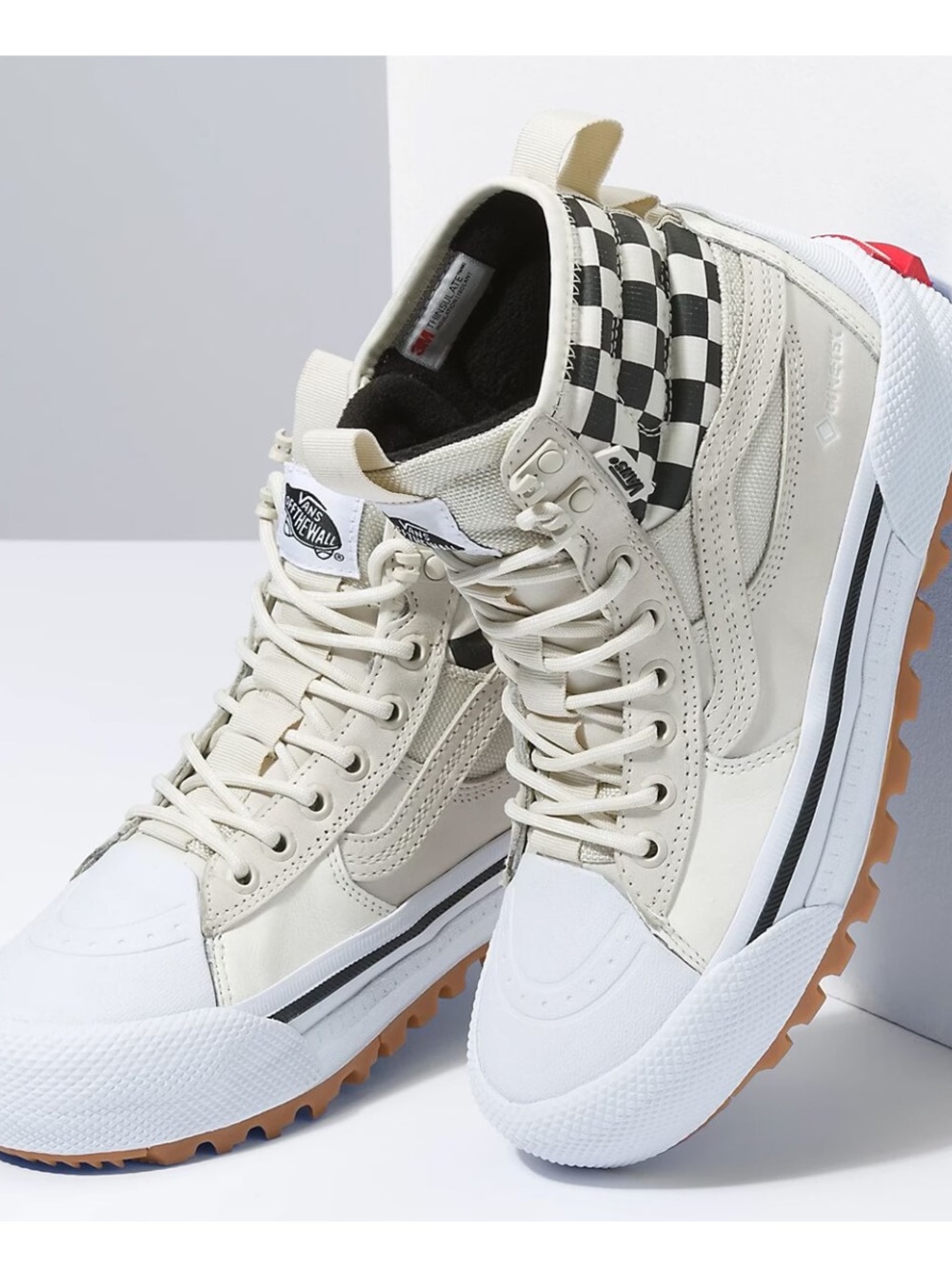 Vans Sk8-Hi Goretex MTE-3 sz 8.5 high top sneaker Waterproof Checkerboard unisex